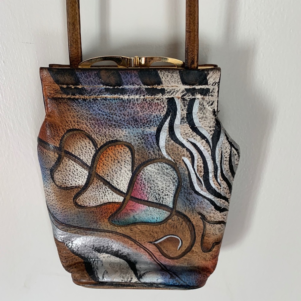 ANUSCHKA hand painted leather cross body